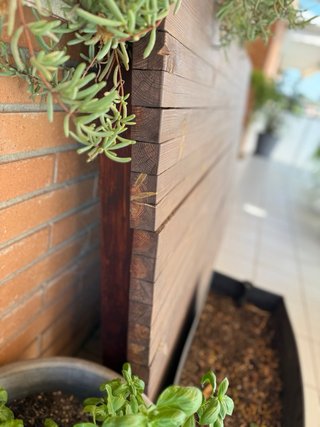 Mesa de madera para exterior