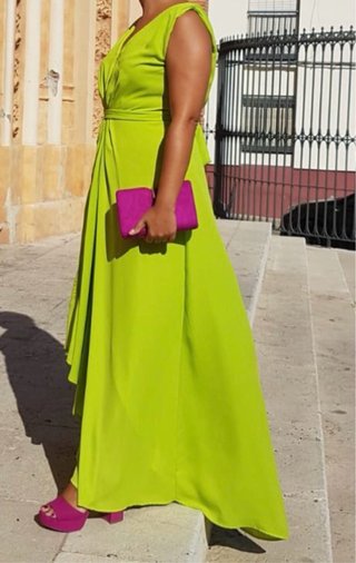 Vestido verde fiesta ocasión especial