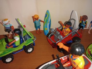 Playmobil-Lote Surfistas Surf Vehículos Playa.