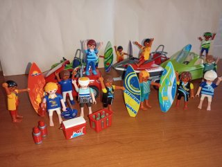 Playmobil-Lote Surfistas Surf Vehículos Playa.