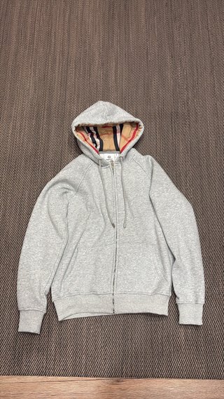 Sudadera Burberry Gris con Capucha