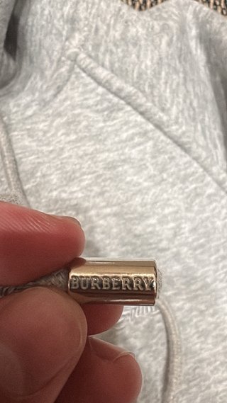 Sudadera Burberry Gris con Capucha