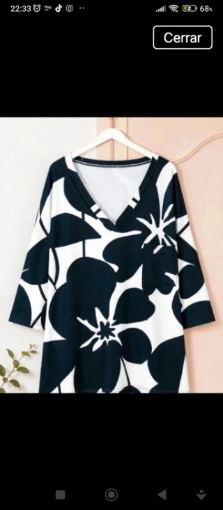 Vestido estampado flores T.44-50