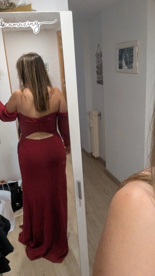 Vestido invitada Azazie Hallie rojo