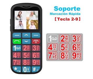 Teléfono Móvil CHAKEYAKE para Mayores Azul
