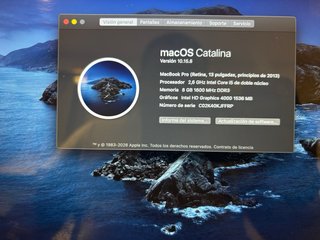 MacBook Pro 13 2013  modelo A1425