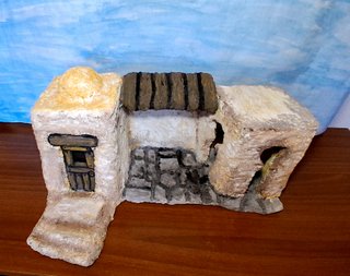Casita Hebrea arco pesebre Belén misterio  Navidad