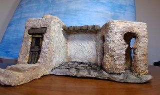 Casita Hebrea arco pesebre Belén misterio  Navidad