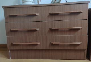 Cómoda de madera 3 cajones