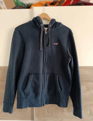 Sudadera Hollister Azul con Cremallera