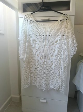 Blusón cloché talla única blanco