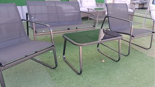Conjunto Muebles Jardín Negro/Gris