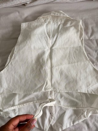 Chaleco Zara Blanco Talla L