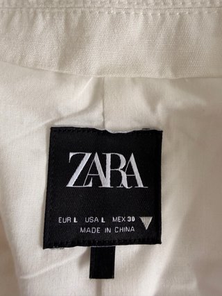 Chaleco Zara Blanco Talla L