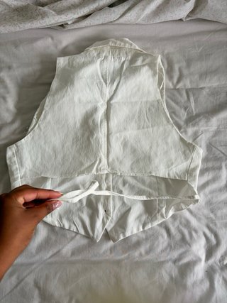 Chaleco Zara Blanco Talla L