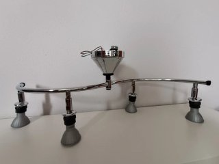 Lámpara de techo moderna plateada