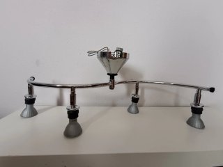 Lámpara de techo moderna plateada