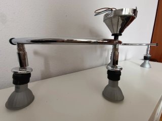 Lámpara de techo moderna plateada