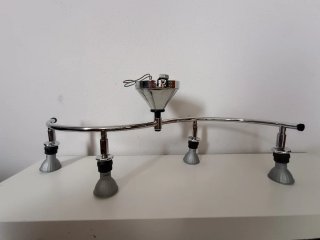 Lámpara de techo moderna plateada