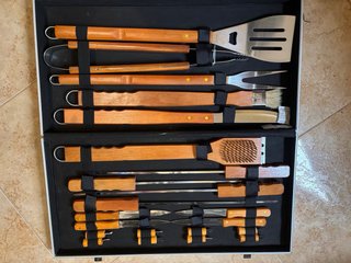 Set 23 Utensilios Barbacoa Acero Inox.