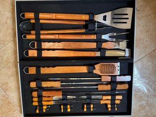 Set 23 Utensilios Barbacoa Acero Inox.