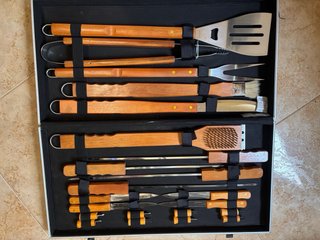 Set 23 Utensilios Barbacoa Acero Inox.