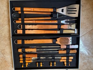 Set 23 Utensilios Barbacoa Acero Inox.