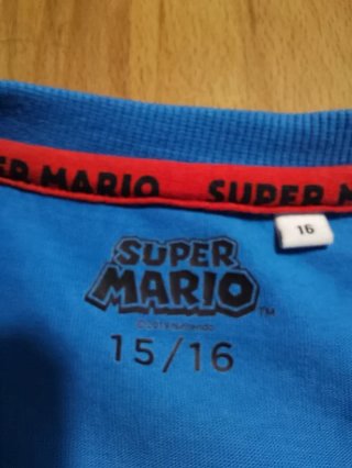 Camiseta Larga Mario Bros Talla L