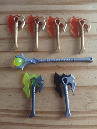 Lote Hachas y Bastón Playmobil