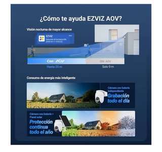 Cámara Vigilancia Exterior Solar EZVIZ 6MP