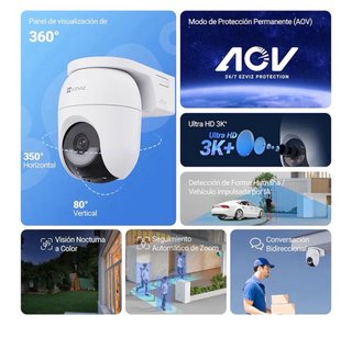 Cámara Vigilancia Exterior Solar EZVIZ 6MP