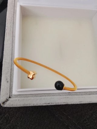 Pulsera Tous Plata Negra y Dorada