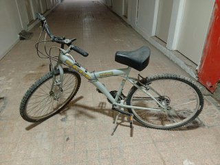 Bicicleta de paseo gris