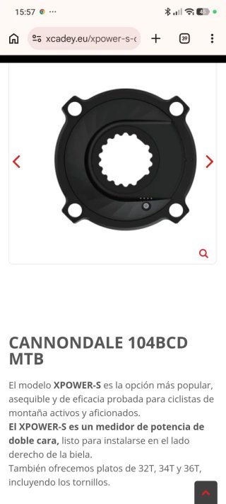 Potenciómetro Bici XCADE-Y XPOWER-S MTB CANNONDALE