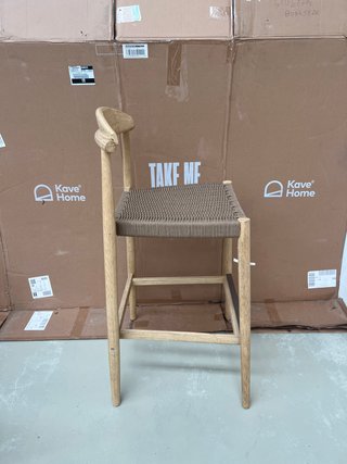 Sgabello Nina Kave Home Legno Massello Acacia