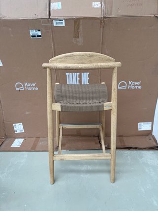 Sgabello Nina Kave Home Legno Massello Acacia