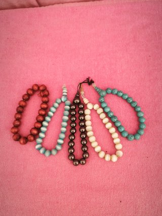 Conjunto de 5 pulseiras de contas