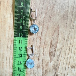 Pendientes Plata con Topacio Azul Londres