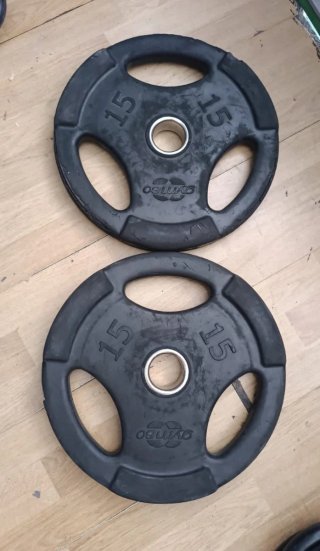 Pareja discos 15kg olímpicos