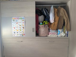 Armario modular con cama abatible individual