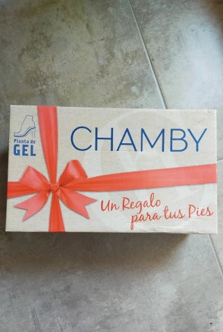 Sandalias Chamby Piel Rojas Talla 38