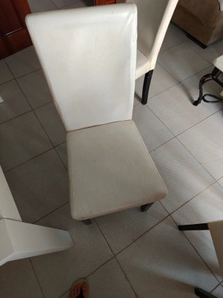 Mesa y 6 Sillas Comedor Blancas