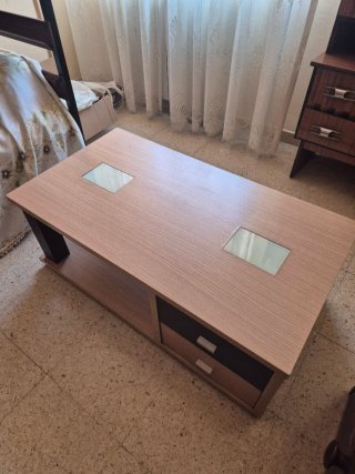 Mesa de centro madera y cristal