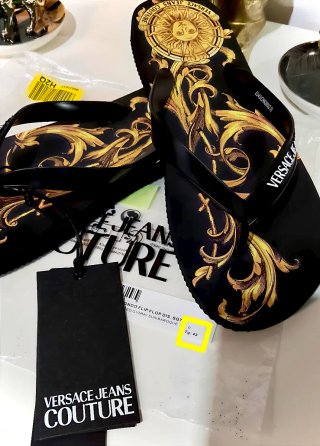 T-43, Sandalias de dedo Versace Jeans C, Hombre.