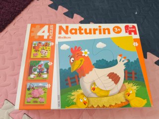 4 Puzzles Naturin 3+ Jumbo Granja