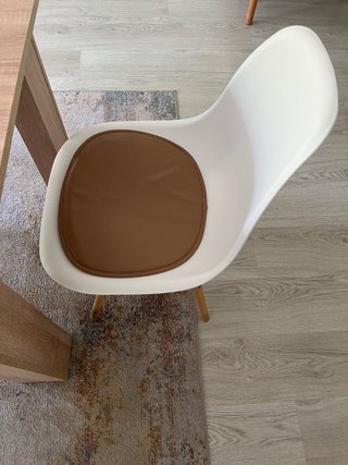 Mesa de comedor 150x80 moderna + 4 sillas blancas