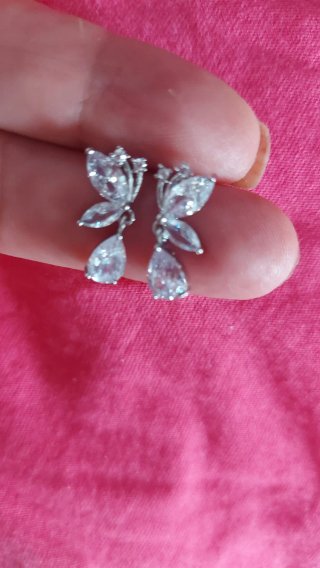 Pendientes Mariposa Brillantes Plata