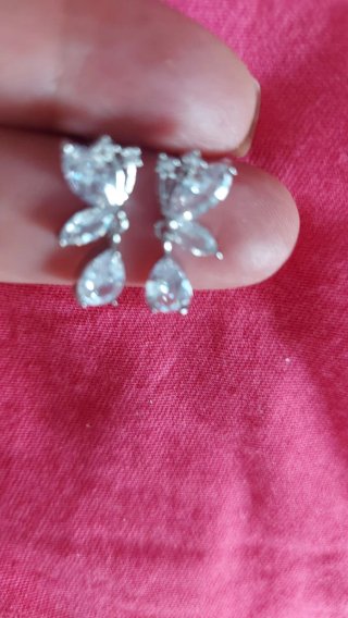 Pendientes Mariposa Brillantes Plata