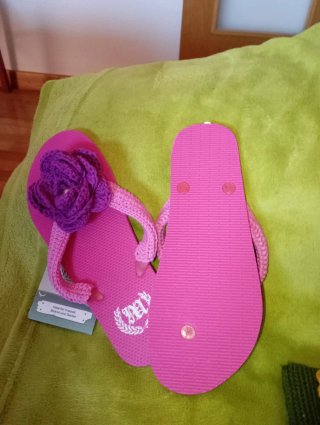 Chanclas Crivit rosas y moradas talla 40.5