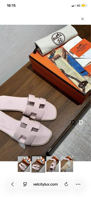 Ciabatte Hermes Donna Rosa Beige
